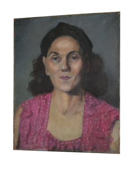 Olio su tela, ritratto donna